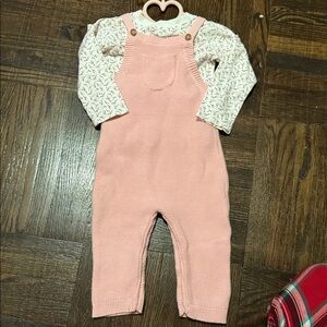 3 x 20 Pink Knit Overalls for Kids